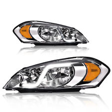 Clear/Chrome LED DRL Headlights Fit For 2006-13 Chevy Impala/06-07 Monte Carlo  picture