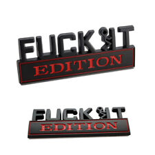 2pc F*CK IT GUY EDITION Black Red emblem Badges fits Chevy Silver Ford Car Truck picture