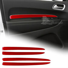 REAL Carbon Fiber Red Door Handle Panel Cover Sticker For Dodge Durango 11-2020 picture