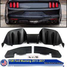 Rear Lower Diffuser For 15-17 Ford Mustang RTR Style Side Corner Apron Lip Black picture