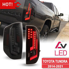 2014-21 For Toyota Tundra Black Smoke DRL LED Tube Tail Lights Brake Left+Right picture
