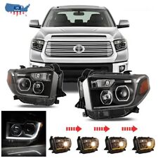 LED Sequential For 2014-2021 Toyota Tundra Projector Headlights Front Head Lamps picture