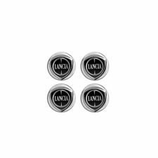 Sticker Lancia 3D Official Logo Black, 9 MM, 4 Pieces picture