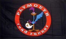 Plymouth Road Runner Black Flag 3x5 FT Banner Flag Car Show Racing Garage picture