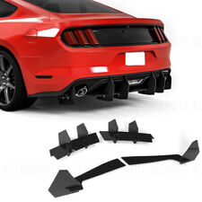 For Ford Mustang 15-21 Rear Diffuser Bumper Lip Side Valance Apron Gloss Black  picture