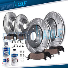 Front & Rear Drilled Rotors + Brake Pads for Dodge Avenger Caliber Jeep Compass picture