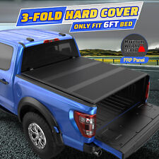6FT 3-Fold Hard Truck Bed Tonneau Cover For 2005-2024 Nissan Frontier Waterproof picture