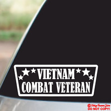 VIETNAM COMBAT VETERAN Vinyl Decal Sticker Car Truck Window Bumper WAR CONFLICT picture