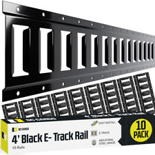 DC Cargo E Track Tie Down Rail 4 ft. Black/Galvanized Steel Rail 2,4,6,8,10 pack picture