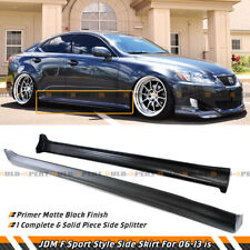 FOR 2006-13 LEXUS IS250 IS350 IN-S STYLE MATT BLACK SIDE SKIRT PANEL EXTENSIONS  picture
