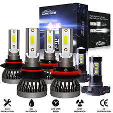 For 2007-2012 2013 GMC Sierra 1500 6x 6000K LED Headlight+Fog Light Bulbs Combo picture