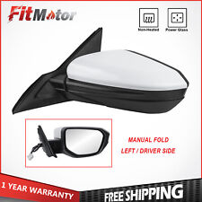 Left Side Power Glass Mirror For 2016-2020 Honda Civic 3 Wire / Pin Manual Fold picture