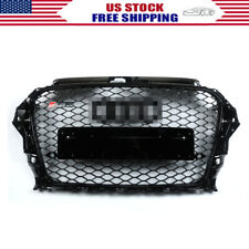  RS3 Type Grille Front Hood Henycomb Bumper Grill For Audi A3 S3 2013-2016 Black picture