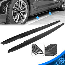 Carbon Fiber Style Side Skirts Extention For BMW M Sport 5 Series G30 M5 F90 17+ picture