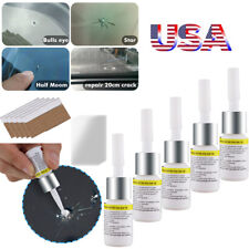 5 Pack White Auto Glass Nano Repair Fluid Car Windshield Resin Crack Tool Kit picture
