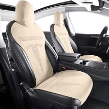 Aierxuan Luxury 20-23 Tesla Model Y Seat Covers Full Set, Upgrade Suede Leather  picture