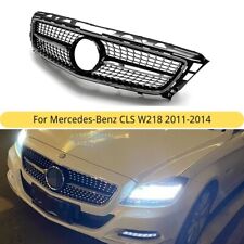 Diamond Front Bumper Grille for Mercedes-Benz W218 CLS-Class 2011-14 Full Black picture