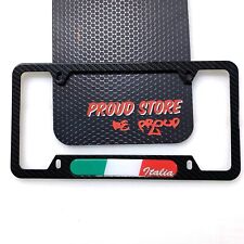 Italia Flag Domed CARBON License Plate Frame -US Size- Italy Italian Roma Milano picture