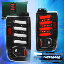 For 97-02 Ford Expedition Clear Lens White Tube LED Black Tail Light Brake Lamps picture