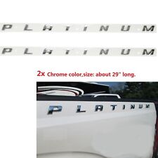 2x OEM Chrome PLATINUM Emblem Side Badge Nameplate 3D for fits Platinum Glossy F picture
