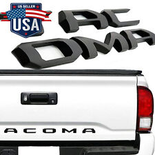 3D Raised Rear Tailgate Inserts Letters For TACOMA 2016-2023 Badge Emblem Black picture