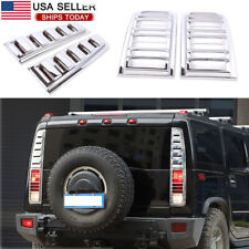 For 2003-09 HUMMER H2 Chrome Rear headlight Cover +Tail light vent cover Trim 4X picture