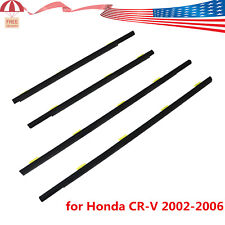 Outer 4PC Window Weatherstrip Molding Trim Sill Seal Belt For Honda CR-V 2002-06 picture