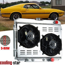 3 Row Radiator+Shroud Fan fits 67 68 69 70 Ford Mustang Mercury Cougar V8 24