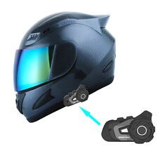 1Storm Motorcycle Bike Full Face Helmet Mechanic HJDJ11 + Bluetooth Headset picture
