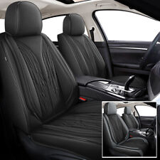 Full Set Car 5-Seat Covers PU Leather For Chevrolet Equinox 2011-2021 Gray/Black picture