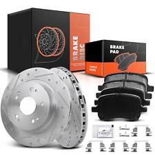 Front Drilled & Slotted Brake Rotors & Ceramic Pad for Chevrolet Cobalt Pontiac picture