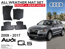 2009-2017 Audi Q5 OEM Front + Rear All-Weather Rubber Black Floor Mat Set COMBO picture