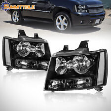 Front Black Housing Headlights Assembly For 2007-2014 Chevy Suburban 1500 Tahoe picture