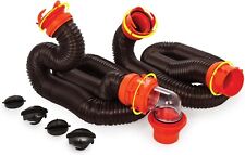 RhinoFLEX 20' Camper/RV Sewer Hose Kit - Includes 4-in-1 Adapter, Clear Elbow picture