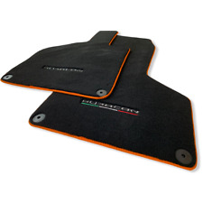Floor Mats For Lamborghini Huracan Coupe Orange Rounds Black Tailored Carpet picture