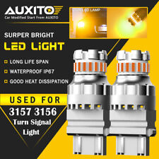 AUXITO 3157 3156 Amber yellow LED Turn Signal Parking Light Bulb Error Free EOA picture
