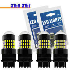 4X 3157 3156 3057 LED Reverse Tail Brake Turn Signal DRL Light Bulb 6000K White picture