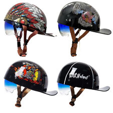 Retro Helmets Baseball Cap Half Colorful Men Head Safety Motorcycle Duck Helmet picture