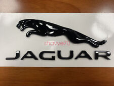 2x Glossy Black Jaguar Logo Emblem Rear Badge Decal XF XJ XK XJR XJS E X S TYPE picture