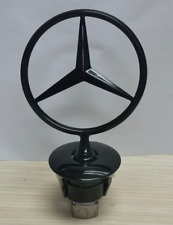 For Mercedes-Benz OEM C E S Class Front Hood Ornament Glossy Black Mounted Star picture
