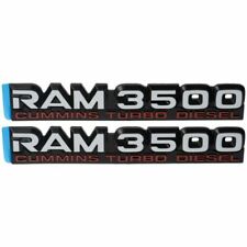 94-02 Dodge Ram 3500 Cummins Turbo Diesel Mopar Nameplate Fender 55295314A Set picture