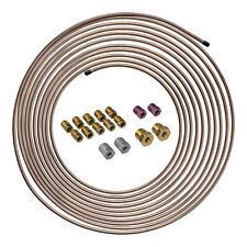 25 ft 3/16 Copper-Nickel Brake Line Tubing Coil and Fitting Kit, SAE Inverted picture