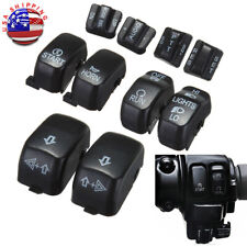 10x Black Hand Control Switch Housing Buttons Caps For Harley Electra Road Glide picture