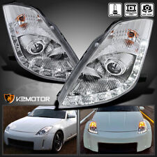 Clear Fits 2006-2009 350Z LED Strip Projector Headlights Lamps L+R 06 07 08 09 picture
