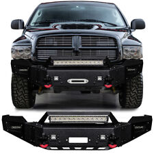 For 2003-2005 Dodge Ram 2500 3500 Steel Front Bumper With Winch Plate&LED Light picture