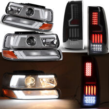 LED DRL Headlights+Bumper Lamp+Taillights For1999-2002 Chevy Silverado 1500/2500 picture