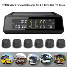 Wireless Solar TPMS LCD Car Tire Pressure Monitoring System w/6 External Sensors picture