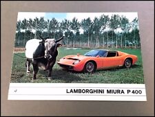Lamborghini Miura P400 P 400 Vintage Original Car Sales Brochure Catalog picture