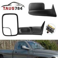 Pair Tow Mirrors for 1994-1997 Dodge Ram 1500 2500 3500 Power Flip up w/ Convex picture