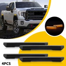 4X For 2020-2024 GMC Sierra 2500 3500 HD LED Front Rear Side Marker Light Smoked picture